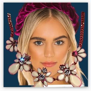 J. Crew Ivory Crystal Statement Necklace